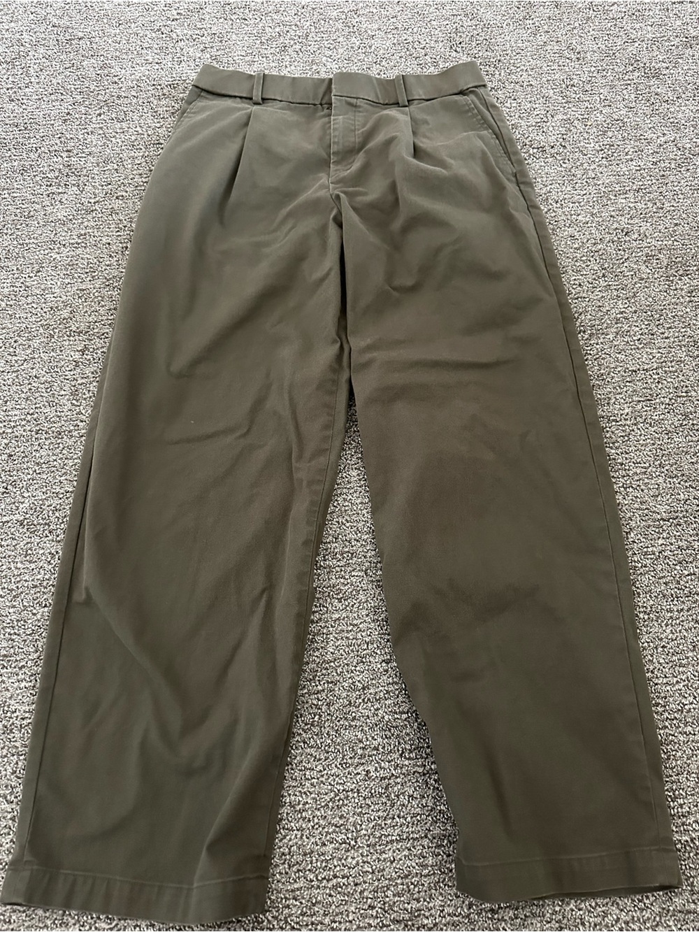 Uniqlo Olive Green Wide-Leg Pants